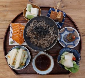 Japanese Style Salmon Kushiyaki Soba Noodle Set 日式三文魚照燒豆腐蕎麥麵定食 at The Park by Years in Kowloon