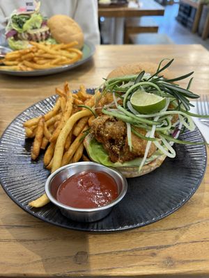 Cauliflower hummus burgerr  at The Park by Years in Kowloon