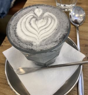 Black sesame latte  at The Park by Years in Kowloon