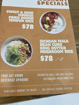 Lunch specials    at The Park by Years in Kowloon