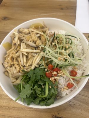 mala mushroom rice bowl  at The Park by Years in Kowloon
