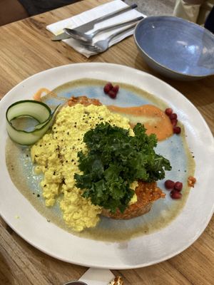 Scrambled Tofu and Kale  at The Park by Years in Kowloon