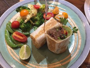 Impossible Thai style burrito at The Park by Years in Kowloon