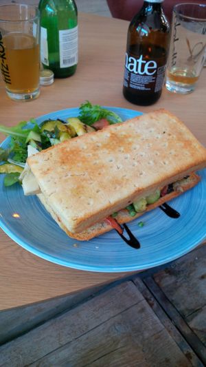 Foccacia vegan at Café Lulu - Kanal in Brussels
