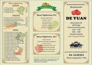 Vegan menu #Veganuary at De Yuan in Liege