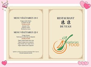 menu at De Yuan in Liege