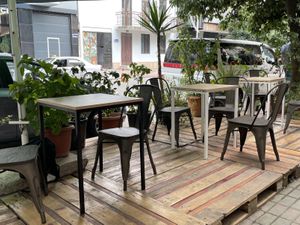 Nice outdoor seating at Freeduchio in Batumi