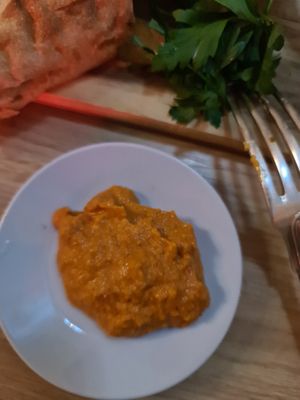 Eggplant caviar at Freeduchio in Batumi