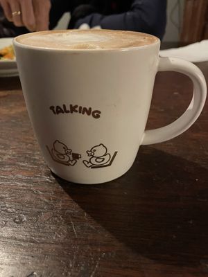 Coffee with soy milk   at Freeduchio in Batumi