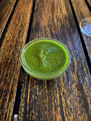 Basil pesto dip  at Vamos Veganos in Berlin