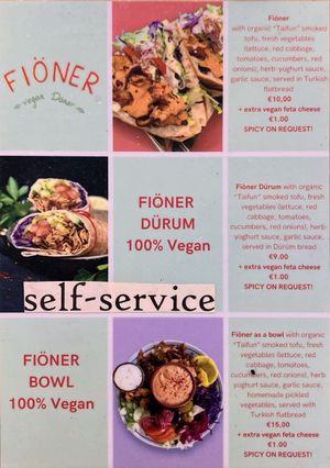 Döner (fiöner) menu at Vamos Veganos in Berlin