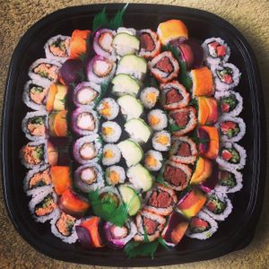 Platter comprised of several varieties of sushi at Geisha House in Birmingham