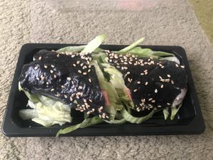 Sunshine roll - salmon sashimi, cream cheese and veg at Geisha House in Birmingham