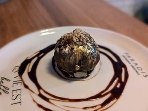 Chocolate ball at Paradis Patisserie in Bogota