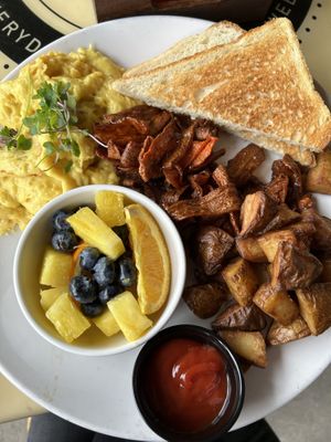 All American Bfast with carrot bacon  at Brunch & Sip in Phoenix