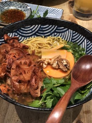 Shoyu ramen (vegan)  at Neko Ramen in Paris