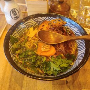 Vegan ramen  at Neko Ramen in Paris