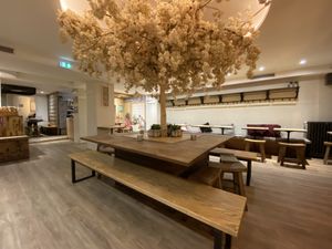 The top floor  at Neko Ramen in Paris