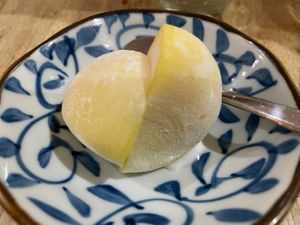 Yuzu mochi  at Neko Ramen in Paris