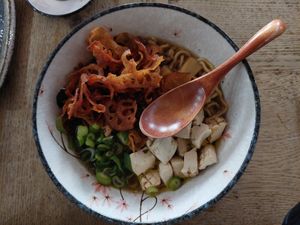 Shoyu ramen (10.5€) + tofu (1.5€) at Neko Ramen in Paris