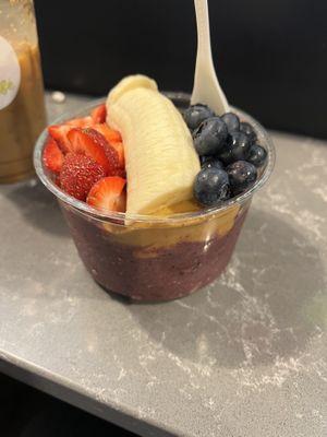 Elvis açaí bowl  at True Juice Cafe in Schenectady