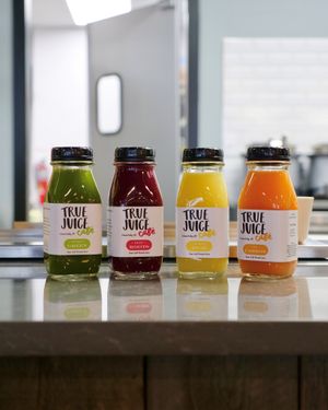 Cold-pressed juice www.truejuicecafe.com at True Juice Cafe in Schenectady