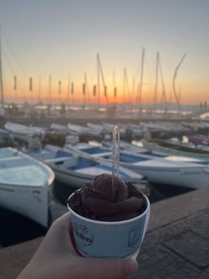 Chocolate gelato   at Cristallo in Bardolino