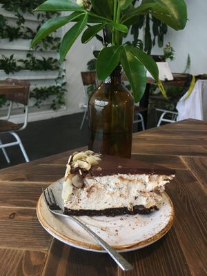 Banana and Peanut Butter Pie at Commune Cafe in Tallinn