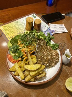 Eggplant Milanese   at Namas Te in La Paz