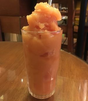 Smoothies comes in a variety of fruit flavors.  at Namas Te in La Paz