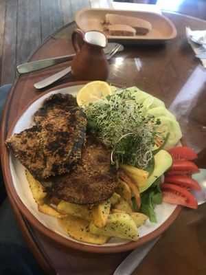 Fried eggplant 😍 at Namas Te in La Paz
