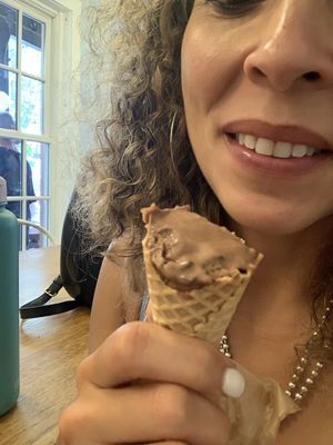 Vegan Almond Butter Chocolate ship   at Mayday Ice Cream in St Augustine