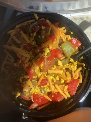 Vegan breakfast scramble bowl (not good, eggs had no taste   at Kristina's Kitchen in Millville