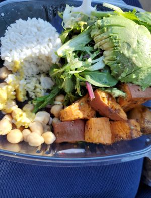 Buddha bowl with avocado at Kristina's Kitchen in Millville