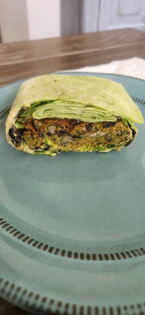 Some sort of black bean wrap at Kristina's Kitchen in Millville