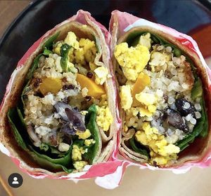 Vegan breakfast burrito is out of this world  at Kristina's Kitchen in Millville