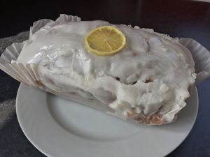 lemon drizzle cake at The Hastings Bakery in Hastings