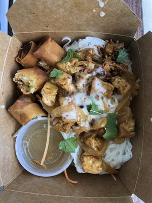 Coconut angel hair noodle bowl  at freshroll in Mashpee