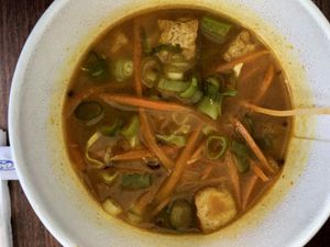 Mama’s ramen noodle soup   at freshroll in Mashpee