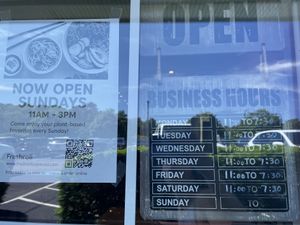Hours as of June 27, 2025  at freshroll in Mashpee