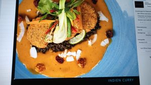 Indian curry with lentil balls
 at Candela  in St Gallen