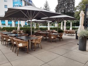 Outdoor seating at Candela  in St Gallen