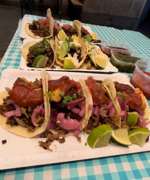 4 Al pastor + 2 yoda + 5 carnitas  at Taco Love in Berlin