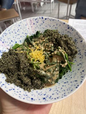 Gina dare spinach   at Vegan Ramen Shop - Jana Pawla in Warsaw