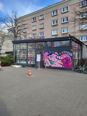 Outside at Vegan Ramen Shop - Jana Pawla in Warsaw