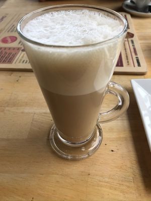 Chai latte with oat milk at Pancake Beachhouse Cocomo in The Hague