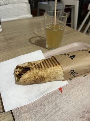 Cheezy vegan kebab  at Vegab in Poznan