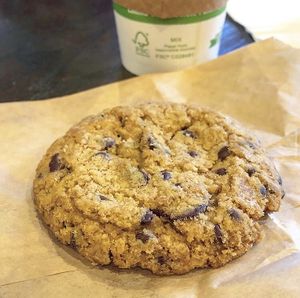 Vegan chocolate chip cookie  at Drifting Grounds in Ocean View