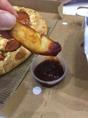 Wedges and bbq sauce at Pizza Hut - Kings Ave in Paphos