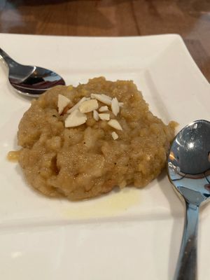 Dessert - almonds and rice at Woodlands in Gaithersburg